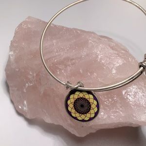 Alex and Ani silver sunflower bracelet